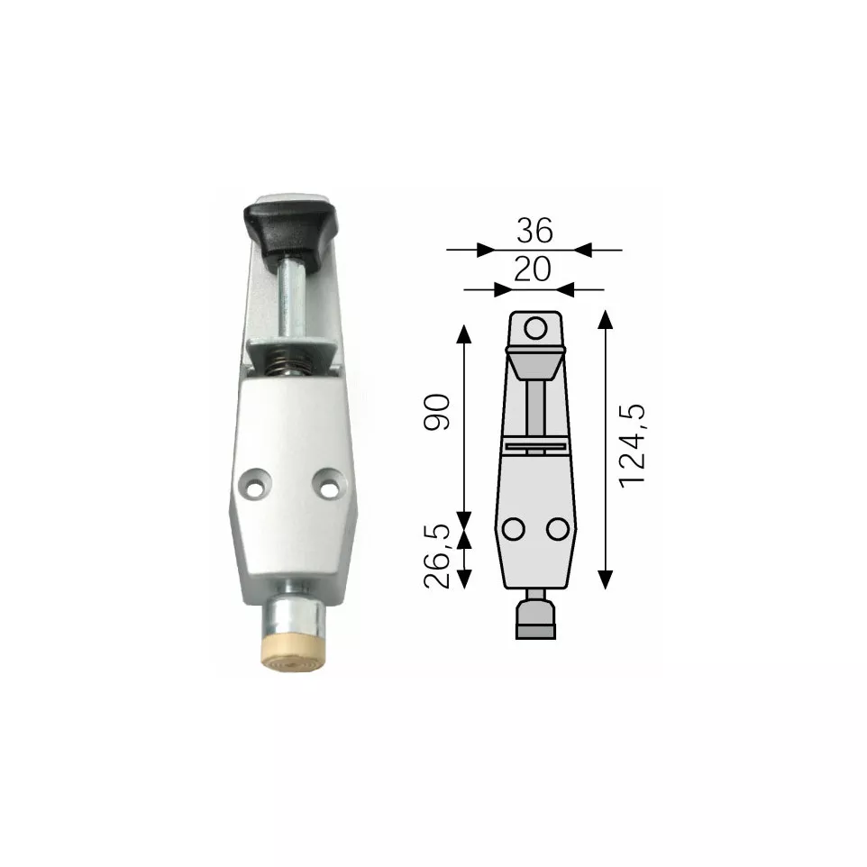 145mm BKS No.3933 Brown Door Stop / pc