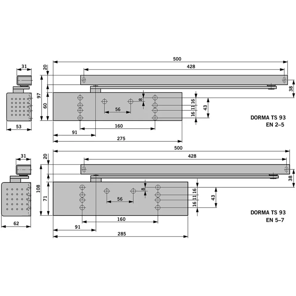 Ferme-porte Dorma TS 93 B Contur EN...