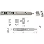 Verrous à glissière inox AMIG 400 / pce