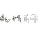 Aluminium cilinderslot 25mm ingang / pce