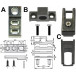 Fapim Brown RAL 8019 Strike Plate for Locks on Profile / pc