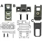 Fapim Zinc-Plated Strike Plate for Locks / pc