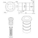 Stainless Steel Floor Strikes to Seal Ø13mm / pc