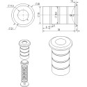 Ø11 mm roestvrijstalen vloerankers / pce