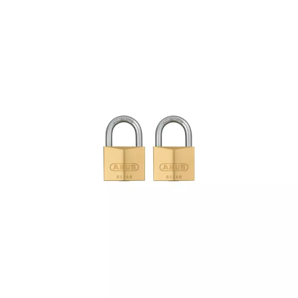 2  messing hangsloten 40mm KA met...