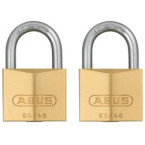 2  messing hangsloten 40mm...