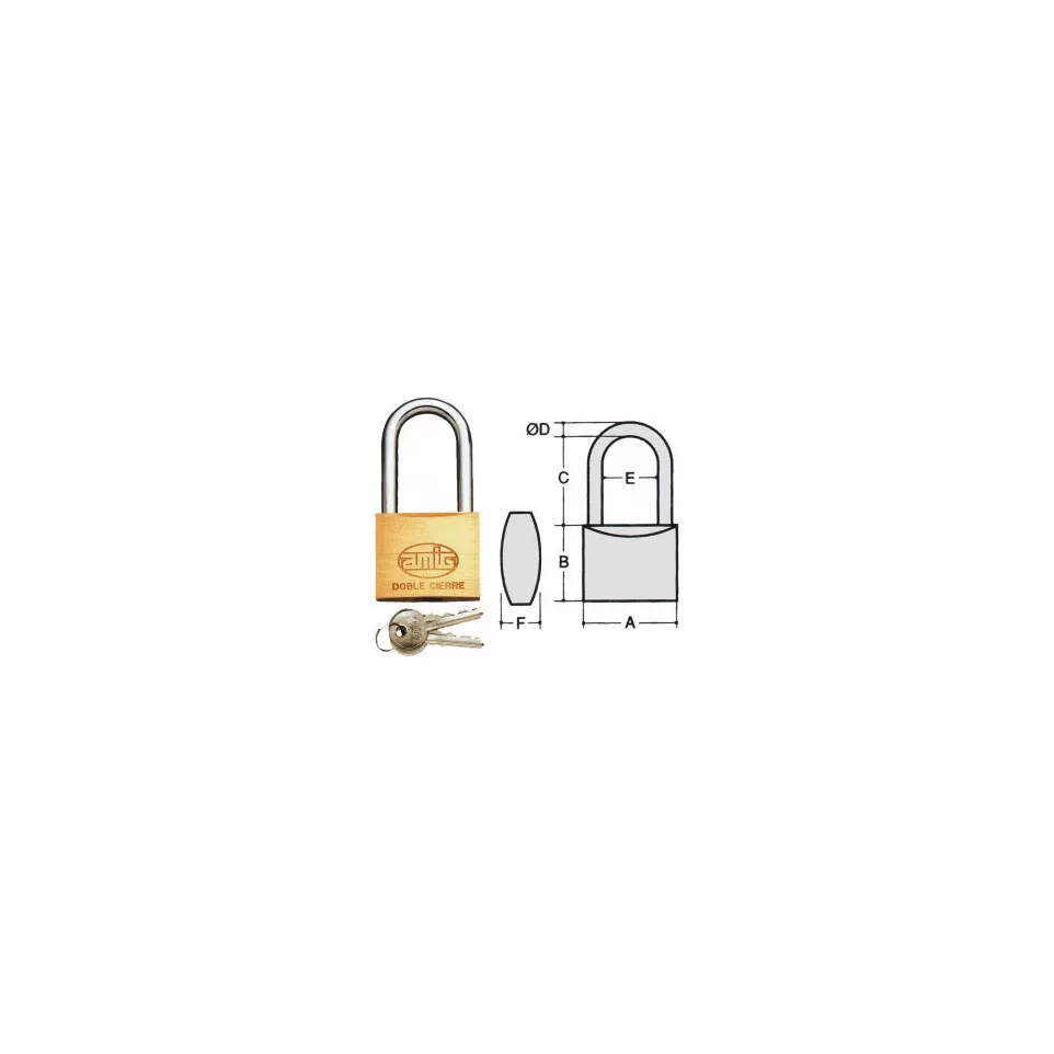 Amig Brass Padlock with High Shackle...
