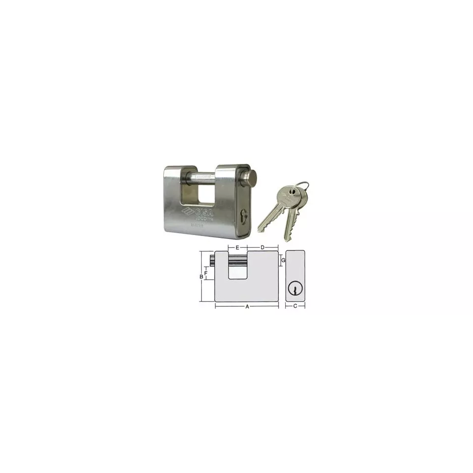 Gepanserd hangslot LOGO LINE / pce