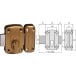 City Arnov surface-mounted lock brown / pc