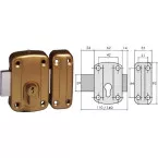 City Arnov surface-mounted lock brown / pc