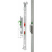 Brandweerspagnolet met gesatineerde draaigreep en aluminium staaf / pce