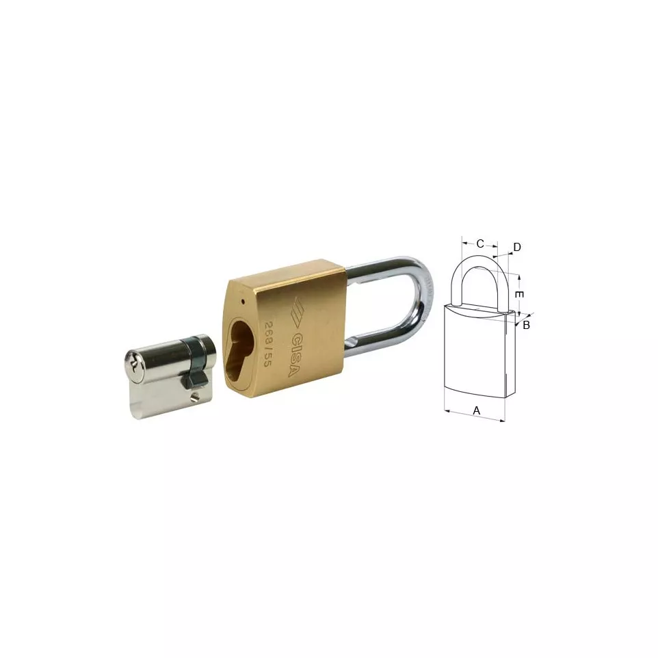 Cadenas pour demi-cylindre PZ CISA / pce