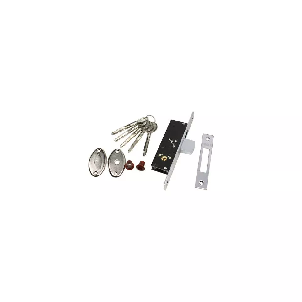 Bottom swing latch with cross key for...