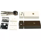 Surface Mounted Cross Key Lock Same Closure Brown per piece