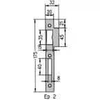 DSG 255 R Strike Plate for Vachette DSG25 Lock / pc
