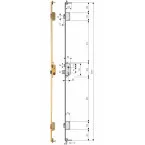 TESA additional cremone bolt for security locks / pc