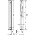 Litto Strike Plate for Lock Series 06, 57 and 58 Rounded / pc
