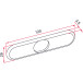 Tegenplaat voor slot AA40, wit RAL9016 / pce