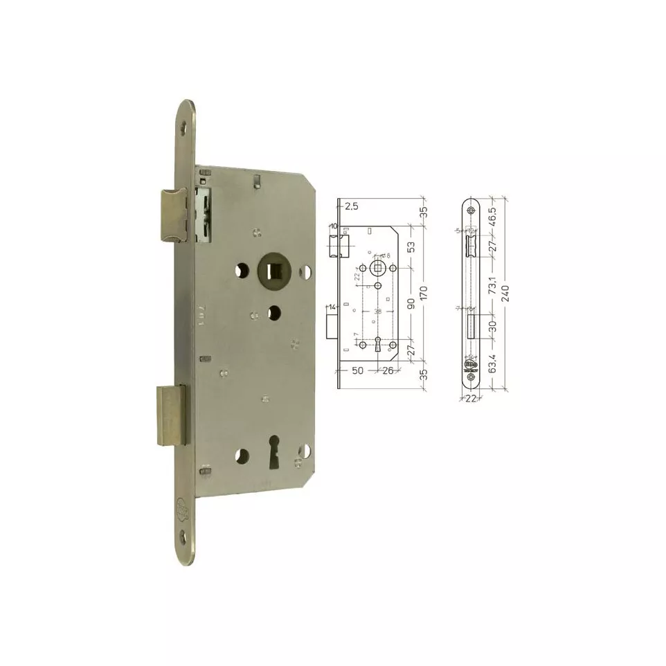 Litto sloten A1390 sleutel 90/50 / pce