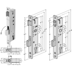 Serrure Sobinco entraxe de 97,3mm PZ à lançant 33/97,3 / pce