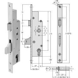 Sobinco Door Lock 35/92 per piece