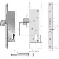 Schoot met antelhaak KFV 36 PZ 40mm ingang / pce