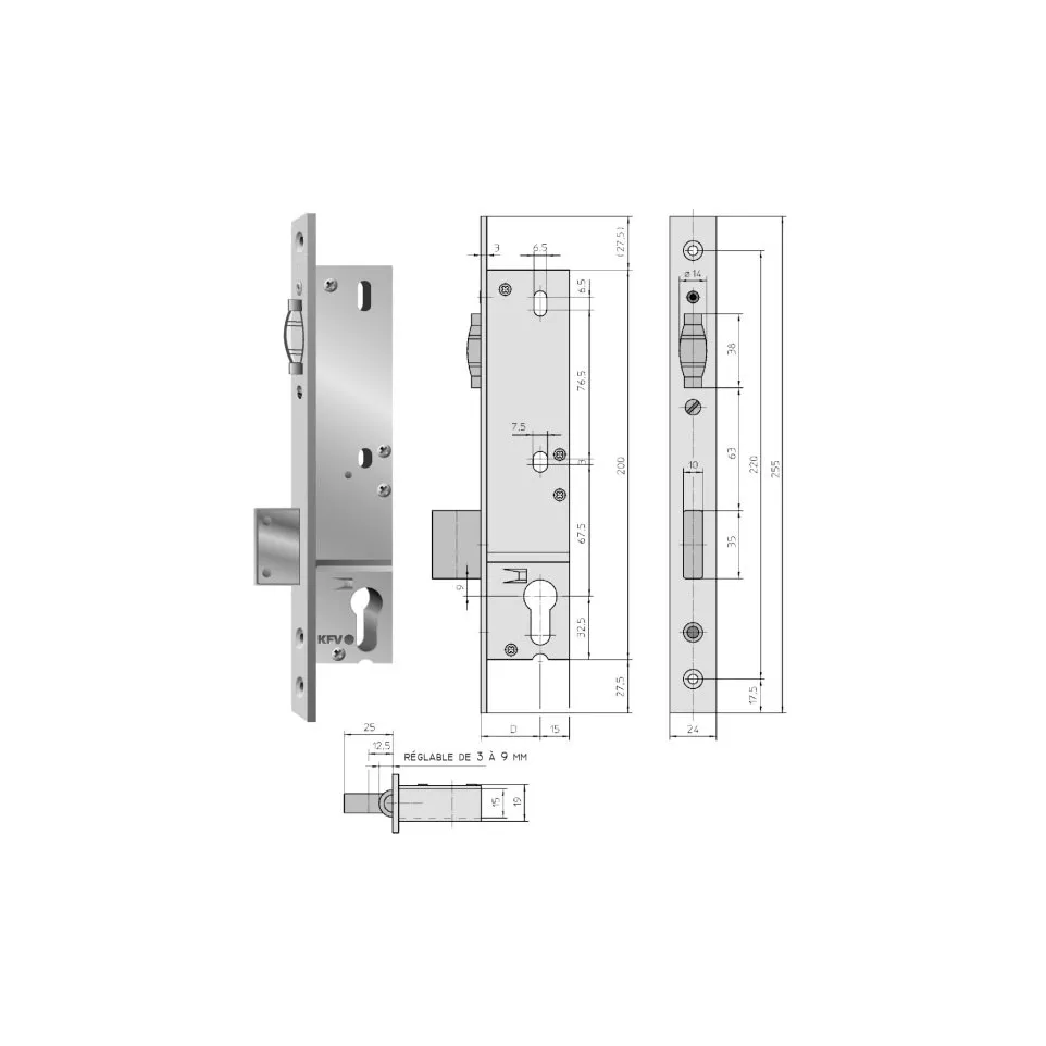 KFV 61 PZ 40/92 Roller Lock per piece