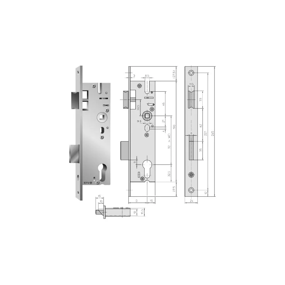 Single Point Door Lock for Cylinder...