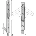 PVC Lock KTR 8037/31 Silver 160mm per piece