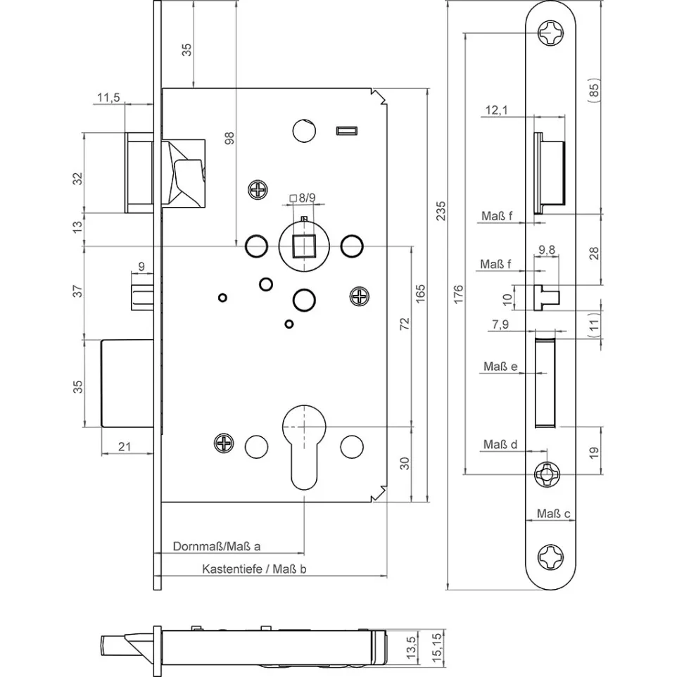 ES21 A-P Auto-Locking Mortise Panic...
