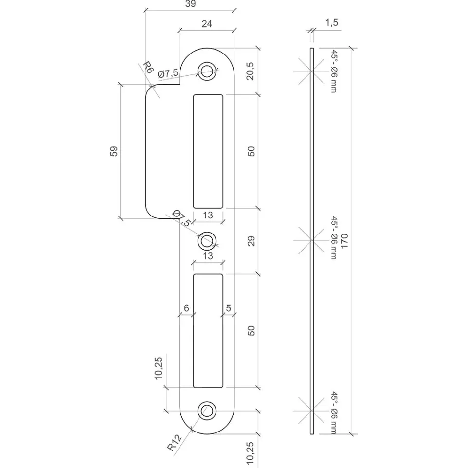 Stainless Steel DIN Strike Plates for...