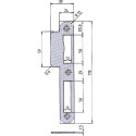 DIN Strike Plate No. 5-01-N Reversible Silver per piece