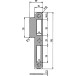 Gâches DIN pour porte à fleur pour lançant + Dormant laqué argent, 39mm / pce