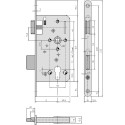 DIN omkeerbaar slot KFV 115 PZ 55/72 omkeerbaar / pce
