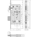 KFV 115 PZ 55/72 Reversible DIN Mortice Lock / pc