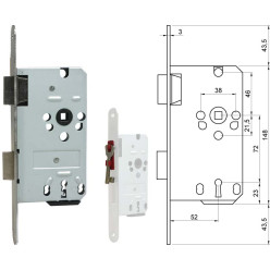 Serrure DIN de base L&L 147 WC 55/78 droite/DIN L / pce