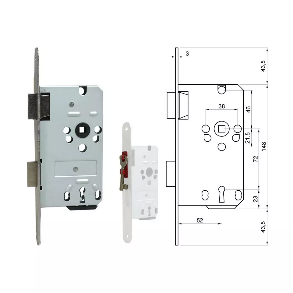 DIN-basisslot L&L 147 WC 55/78...