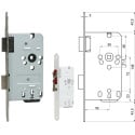 Serrure DIN de base L&L 147 clé BB 55/72 gauche/DIN R / pce