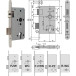CES DIN Lock for Projects PZW with Anti-Friction Latch 65/72 Right DIN L / pc