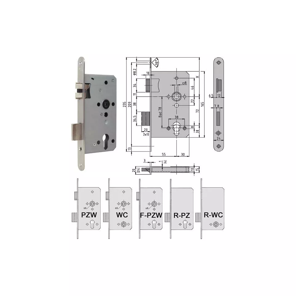 CES DIN Lock for Projects PZW with...
