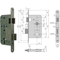 Slot BMH 1013-PZ(W) paniekfunctie D PZ (zonder zwenkarm) rechts/DIN L / pce