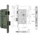 Slot BMH 1013-PZ(W) paniekfunctie D PZ (zonder zwenkarm) links/DIN R / pce