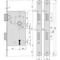 Basic DIN Mortice Lock Offset Faceplate 20mm WC Left/DIN R per piece