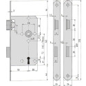DIN-basisslot BMH nr. 2 met voorplaat verzet (20 mm) sleutel BB links/DIN R / pce