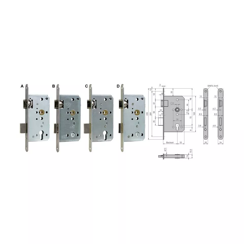 Slot DIN-klasse 3 BMH 300 PZW 55/72...