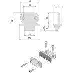 Adjustable CISA Strike Plate 14 to 24 mm Grey for Wooden PVC and Aluminum Doors / pc