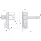 CISA exterior anti-vandal lever handle trim white with half cylinder per piece