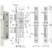 BKS Mortise Lock 0007 45/72 DIN Right with Offset Faceplate per piece