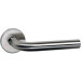 L-shape Door Handle Set Ø20mm on Round Rosettes L&L Arena 430 Grade 4 Stainless Steel / pc