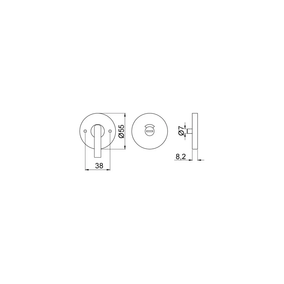 Garniture WC inox L&L 403 / pce